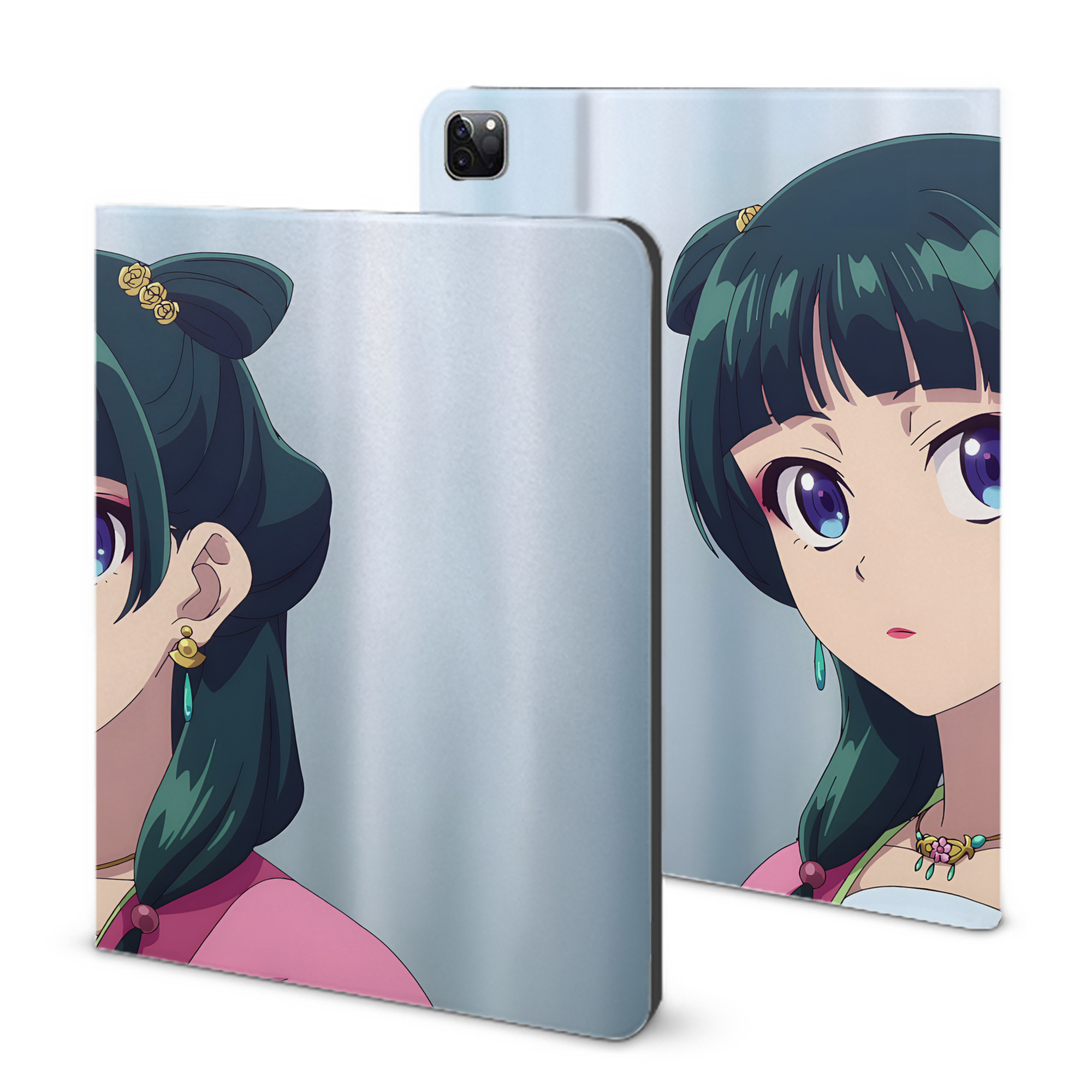 （画像用） 薬屋のひとりごと The Apothecary Diaries IPad ケース ブック型 PUレザー TPU 耐衝撃 軽量 薄型 ペン収納なし 全面保護 IPad 各モデル対応